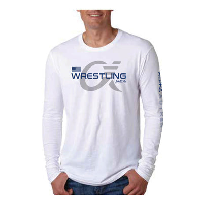 Alpha Wrestling Long Sleeve T-Shirt - White