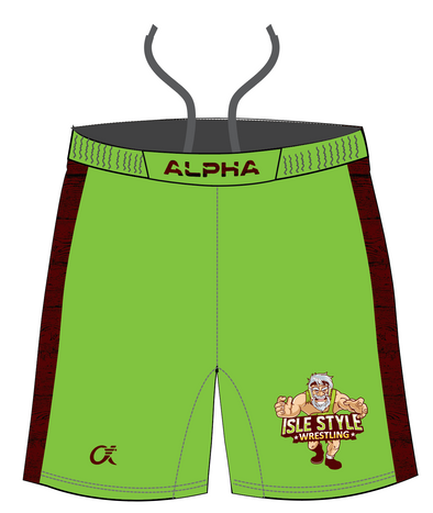 Isle Style Wrestling - Fighter Shorts (green)