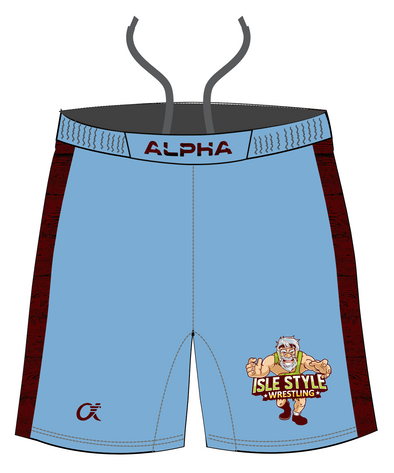Isle Style Wrestling - Fighter Shorts (blue)