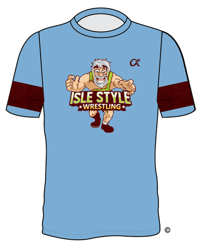 Isle Style Wrestling - T-Shirt (blue)