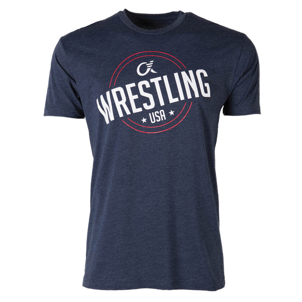 Alpha Wrestling T-Shirt - USA - Navy