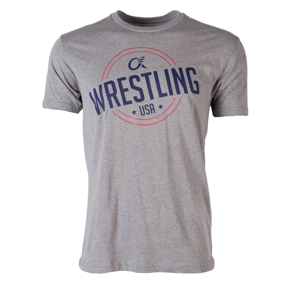 Alpha Wrestling T-Shirt - USA - Grey
